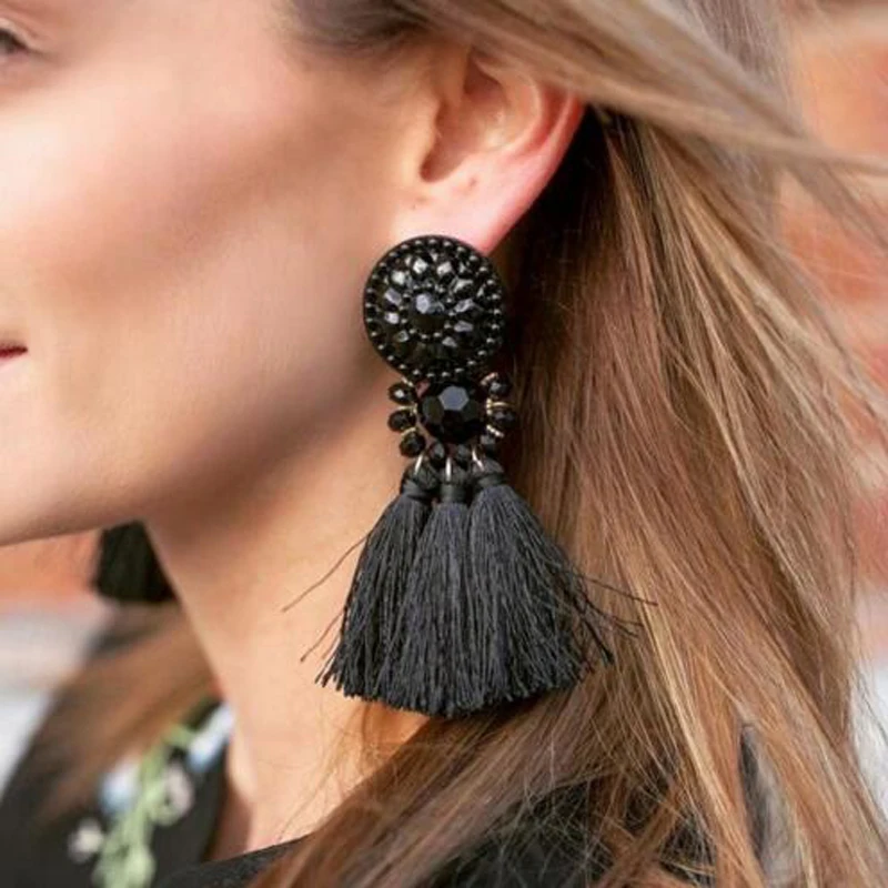 

Ztech 2019 Brincos Women Brand Boho Drop Dangle Fringe Earring Vintage Ethnic Statement Tassel Earrings Fashion Jewelry