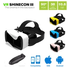 Shinecon VR Virtual Reality 3D Glasses,Head Mount VR BOX 3.0 for Xiaomi Redmi Note 3 Pro for Huawei Mate 8 for samsung iphone