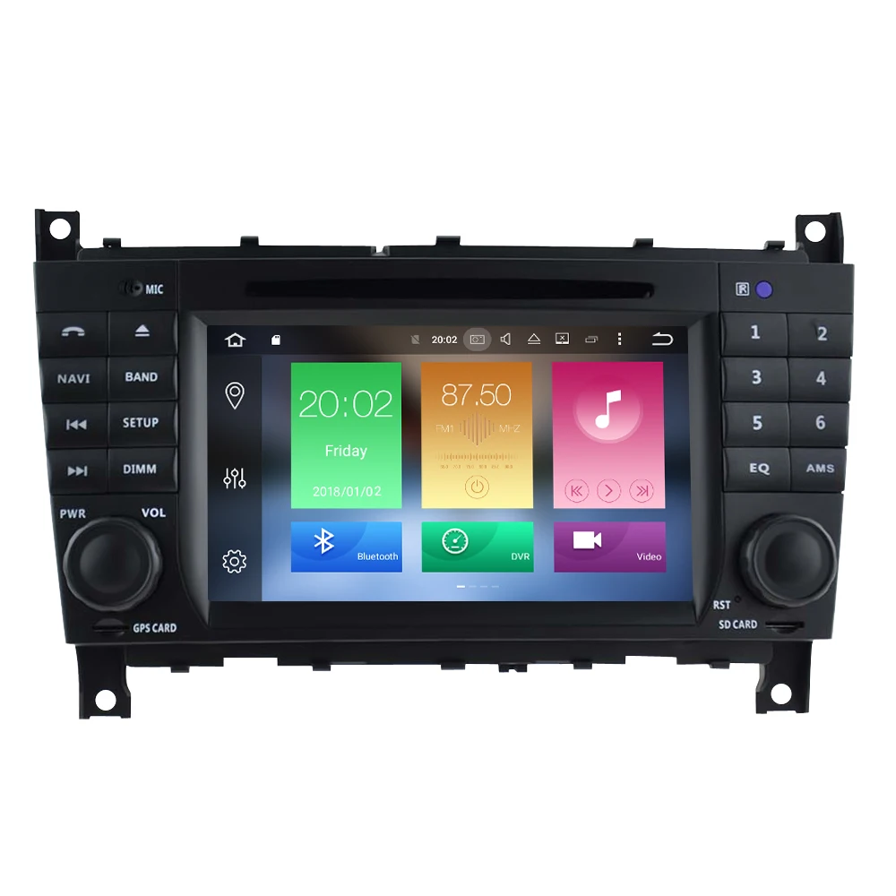 Cheap Android 9.0 Car GPS Navigation Radio Stereo For Mercedes Benz/Sprinter/W203/a180 2008-2012 Auto Audio WIFI DVD Video Multimedia 1