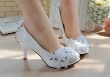 Billig! 2015 Heißer verkauf frauen hochzeit pumpen, leder frauen dünne absatzschuhe, white lace up frauen schuhe, größe EU35-41