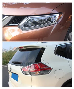 

Fit For Nissan x-trail t32 2014 2015 2016 ABS Chrome Front Rear Headlight Tail Light Lamp Cover Trim