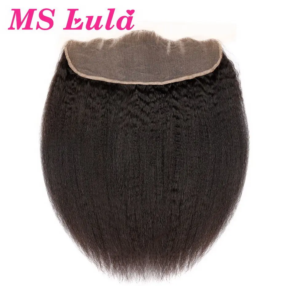 

MS Lula Hair 13x4 Lace Frontal Closure with Baby Hair Brazilian Hair Kinky Straight 100% Human Hair Remy Free Shipping