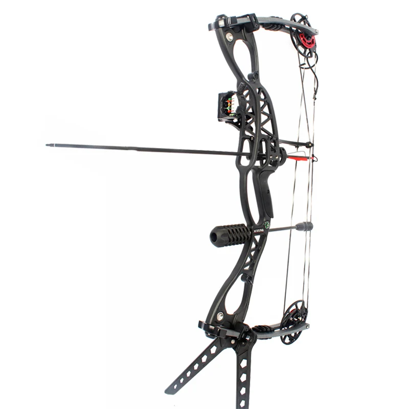 40-70lbs 34inch Archery JUNXING M122 Compound Bow Set 330FPS 70-80% Labor Saving With Bow Stabilizer Sight Release For Hunting