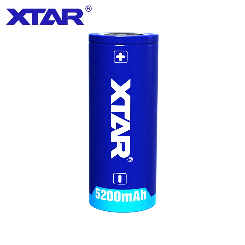 

1 Pcs Xtar Rechargeable 26650 5200mAh 3.7V protected battery designed for flashlights portable power supplies etc