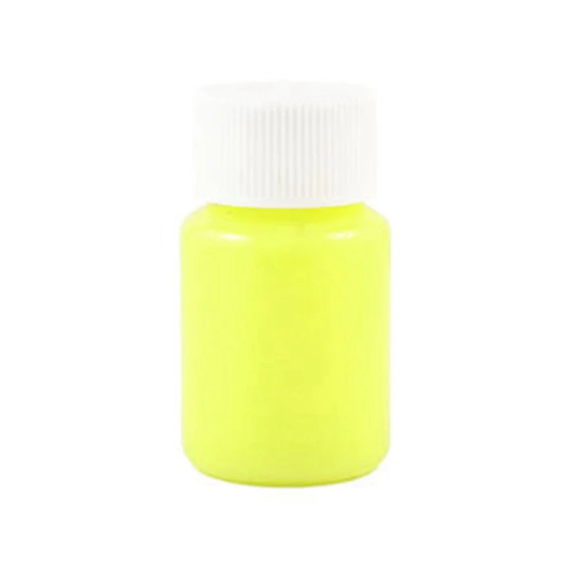 yellow 35 г 12 цветов DIY граффити краски светящийся акриловый светится в темноте пигмент вечерние стены - Цвет: yellow