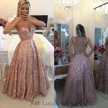 Sexy Long Evening Dress Sequin 2016 Backless Luxury Formal Party Prom Gowns Beaded Pearls Vestido De