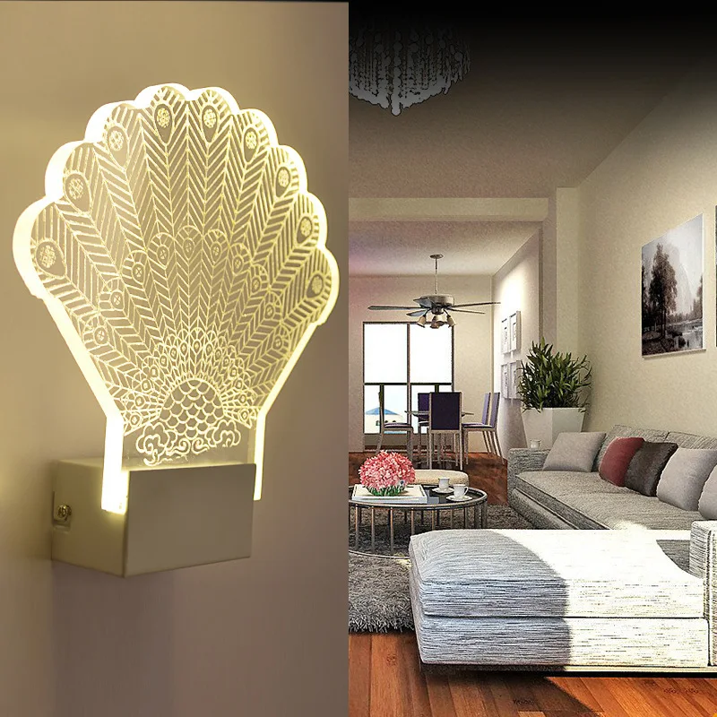 

Modern Acrylic wall lights modern brief living room lights wall lamp corridor AC220V wall lamp Indoor led wall lamp IY121709
