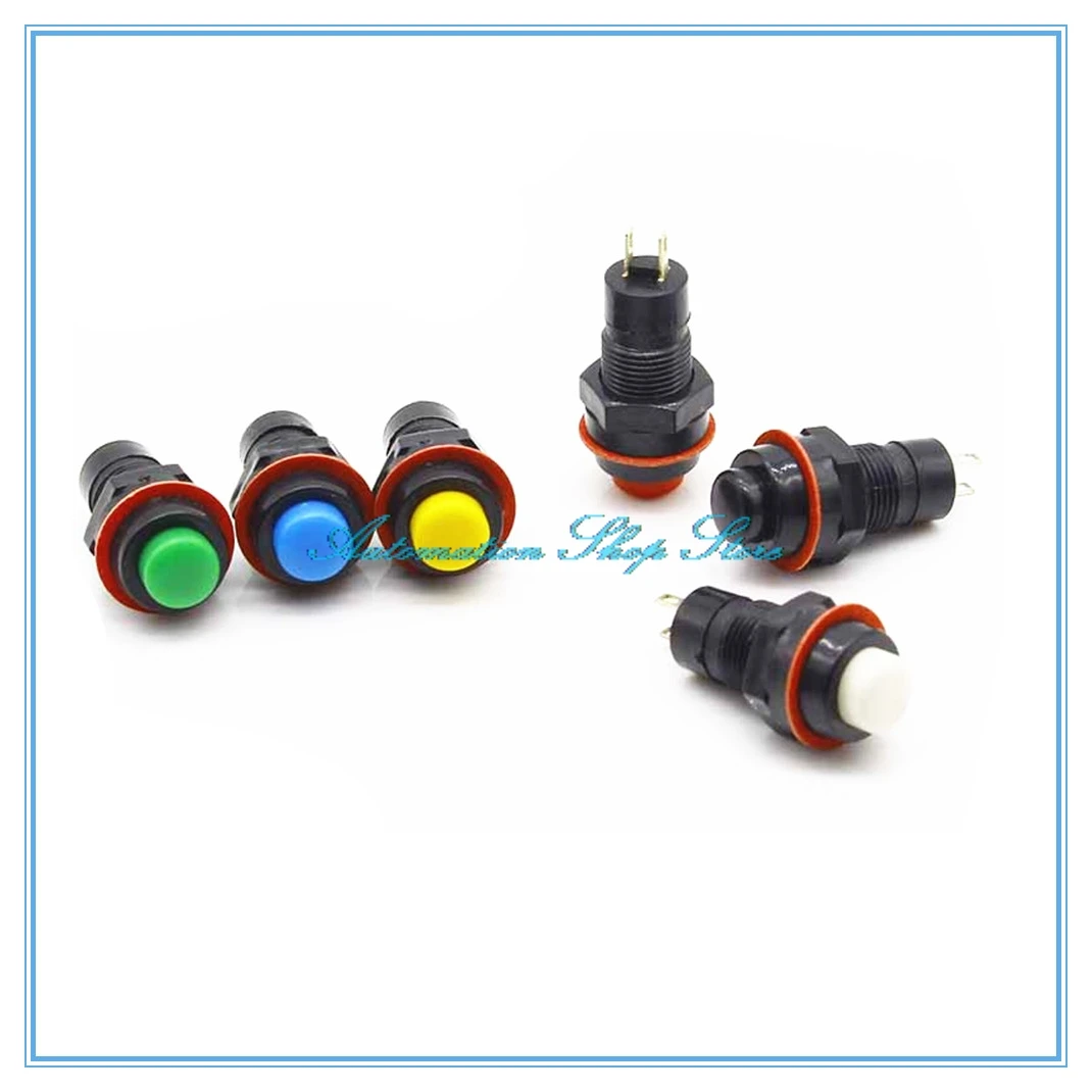 

10pcs Latching/ Momentary Push Button Switch 10mm Key switch 2PIN 2A 125V