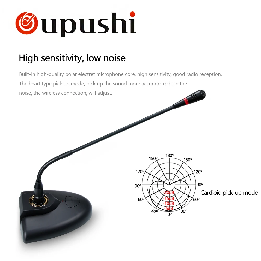 Oupushi HY304 اللاسلكية نظام مكبر صوت للمؤتمرات المهنية معقوفة سطح المكتب ميكروفون رئيس مندوب ميكروفون ل اجتماع