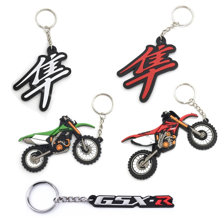 

3D Motorcycle Accessories Keychain Shape SOFT RUBBER KEYCHAIN KEYRING KEY CHAIN KEY RING for Honda Kawasaki Harley Suzuki Yamaha