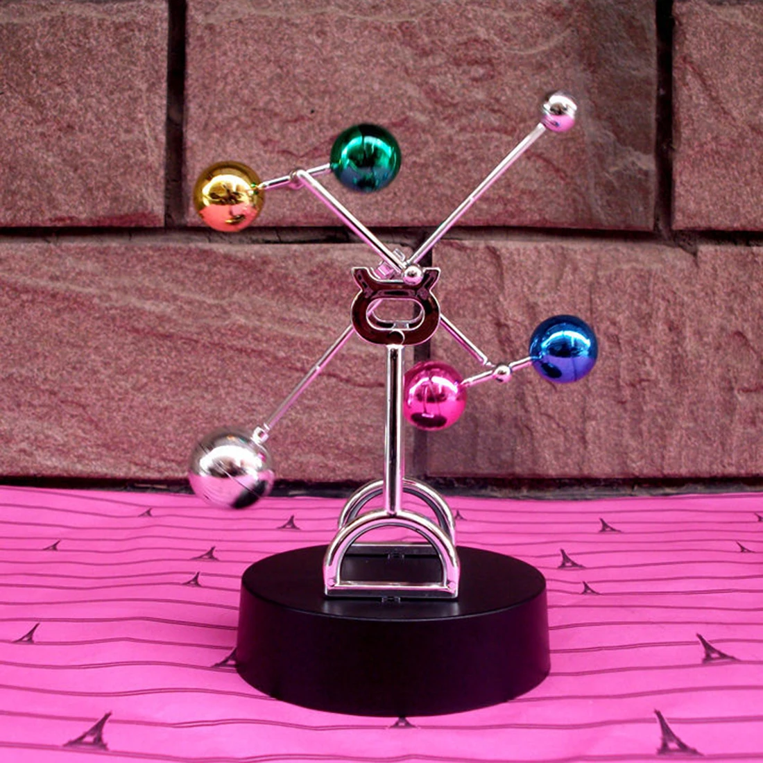  New Recommend Little Jupiter Kinetic Mobile Colorful Balls Perpetual Motion Crafts Office Desk Scie