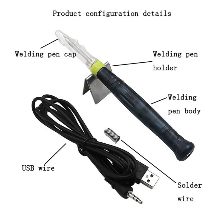 Мини Портативный USB 5 В 8 Вт электрическим приводом паяльник кончика пера сенсорный выключатель паяльная станция сварочное оборудование