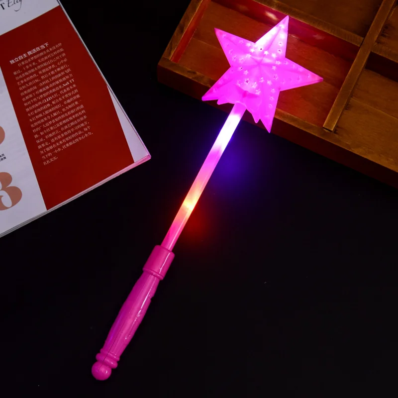4 шт звезды светодиодный игрушки три люминесцентные узор Волшебная Звездная Волшебная палочка мигает светить свечение Стик для вечерние