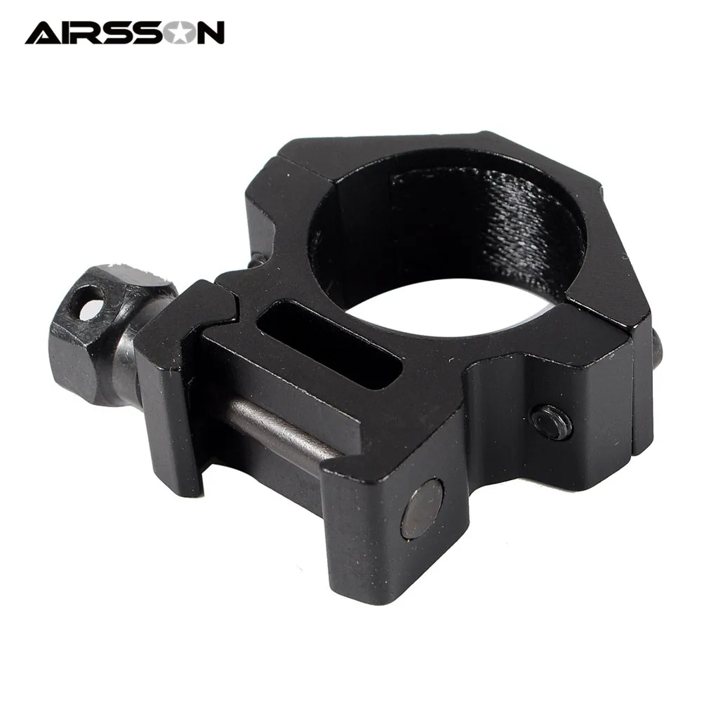 Airsoft 25mm Ring Quick Release Scope Holder Tactical Hunting Accessories Wide Low Ring Mount Military Heavy Duty Weaver Rail