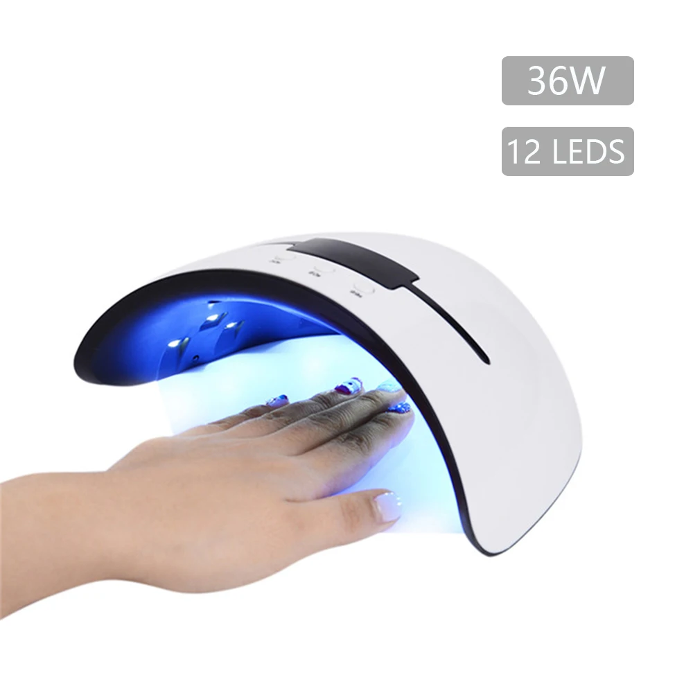 

36W UV Lamp LED Nail Lamp Nail Dryer For All Gels Polish Sun Light Lamp Dryer Infrared Sensing Timer Smart LCD Display Manicure