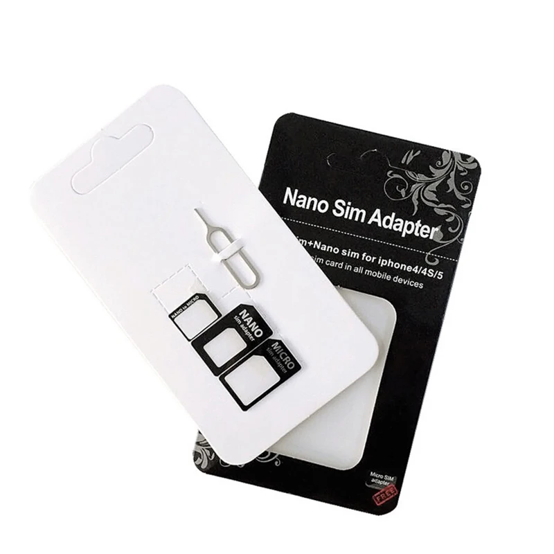 Universal 4 In 1 Set Nano Sim Card Micro Sim Card To Standard