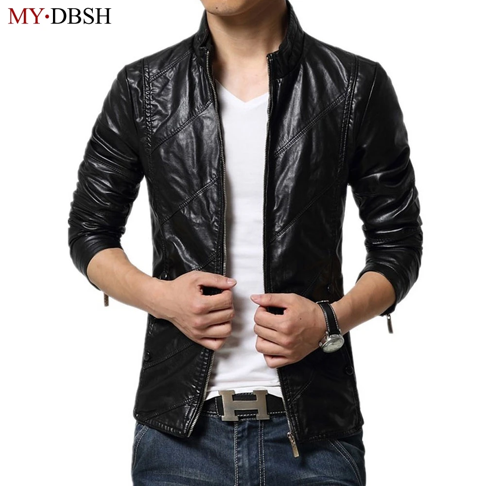 Осенняя куртка из мягкой искусственной кожи для мужчин 2020 модная однотонная