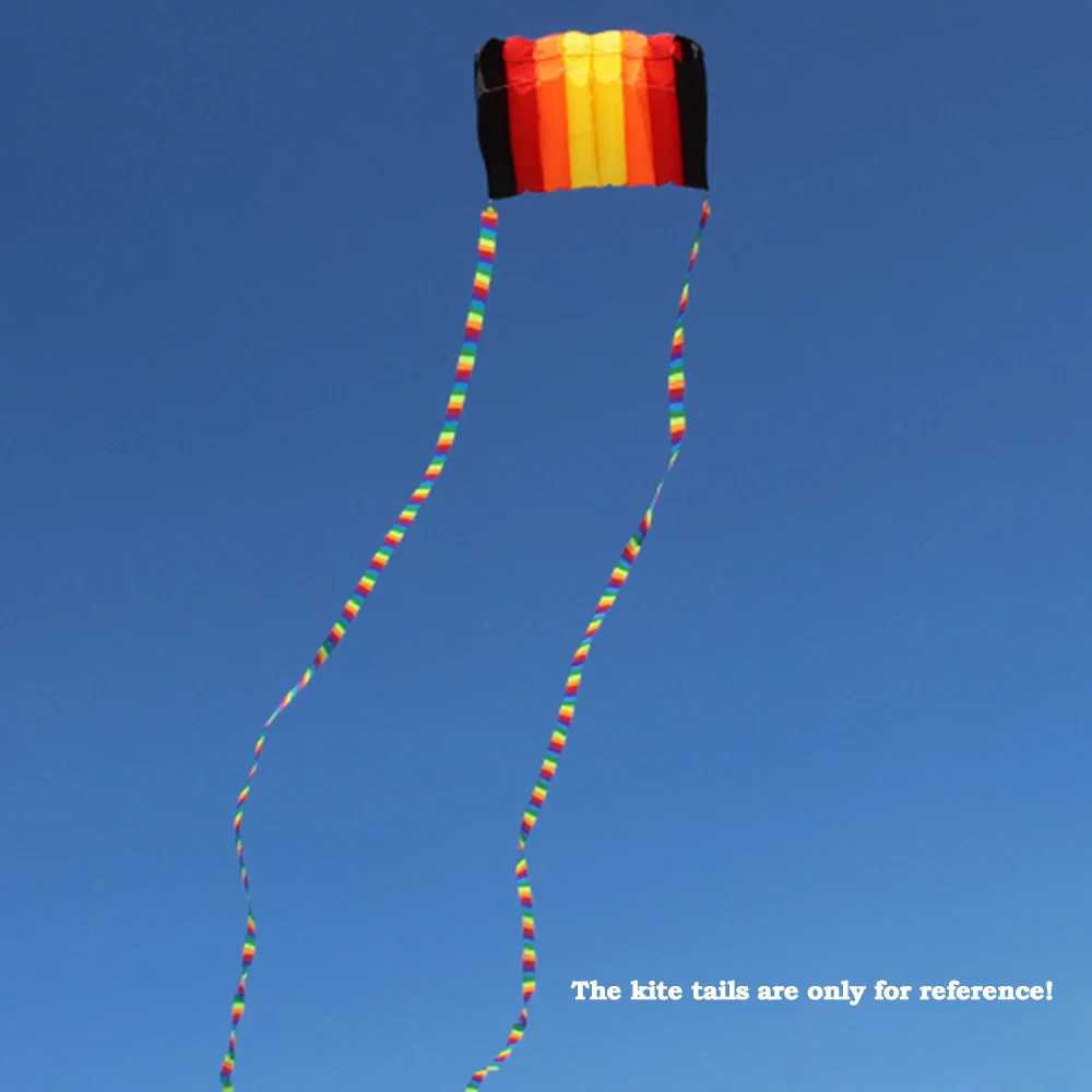 

75*135cm Giant Rainbow Kite Professional Multi-color Single Line Parafoil Parachute Kite Frameless Soft Kite for Kids Adults