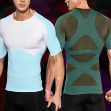Для мужчин Сжатие пояс для похудения Body Shaper футболка корректор талии для тренировок живота Абдо Для мужчин Управление Body Shaper Бодибилдинг футболка корсеты