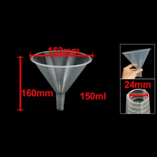 Новые и горячие 150 мл Clear белый Пластик фильтр Воронки лабораторные