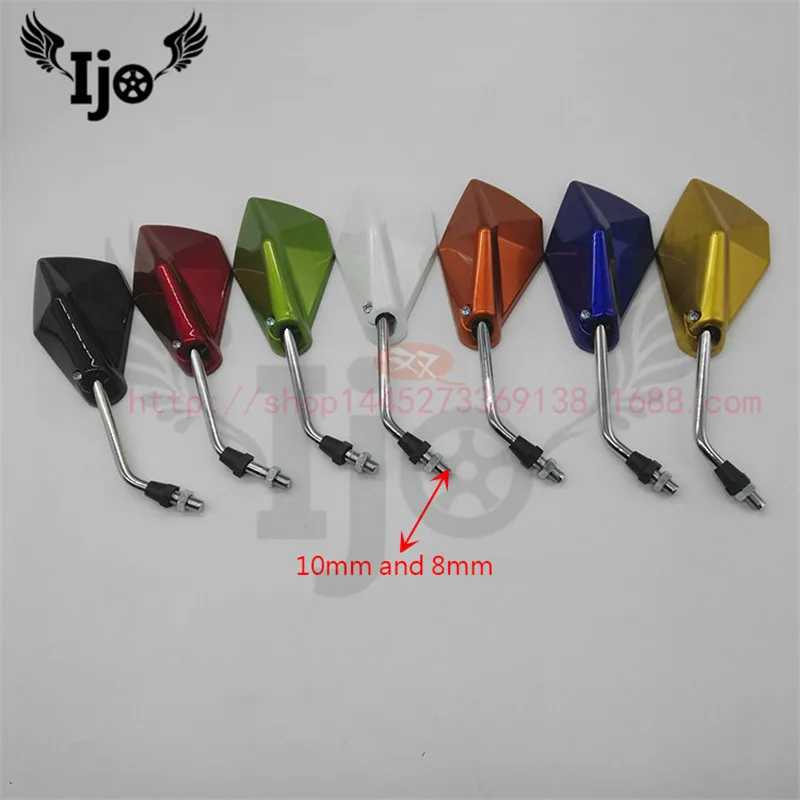 

motorcycle rearview mirror Half arc colors available for kawasaki honda suzuki yamaha motorbike Reflector mirror many colour