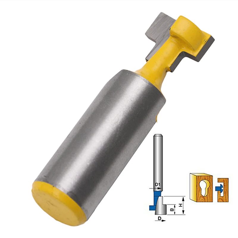 

1/2'' T-Slot Cutter Steel Handle Milling Router Bit 1/2'' Shank for Woodworking High Quality