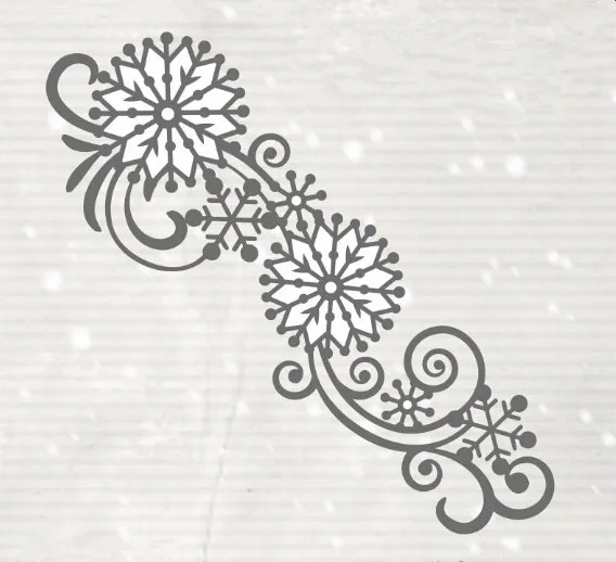 

Ufurty Snowflake Swirl Border Metal Cutting Dies Scrapbooking album Emboss paper Craft Die cut Card make Stencil die Template