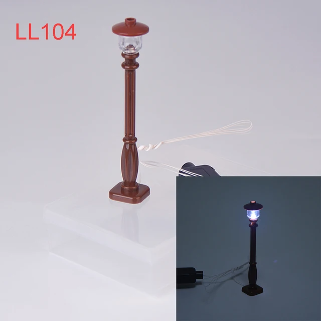 MTELE High Quality DIY Street Light Accessories For City Series Building Block Toy LED Lighting