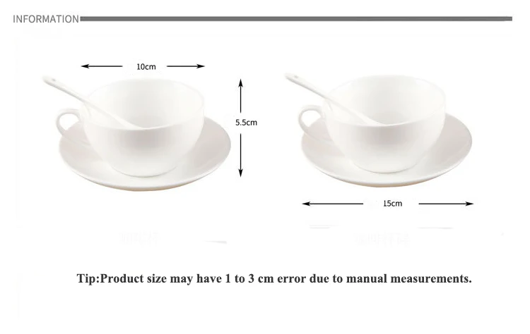 Набор из 3 предметов, европейская кофейная чашка и набор блюдец, домашняя кафе, чисто белая керамическая чашка для молока, подарок, фарфоровая посуда для напитков ручной работы для стола
