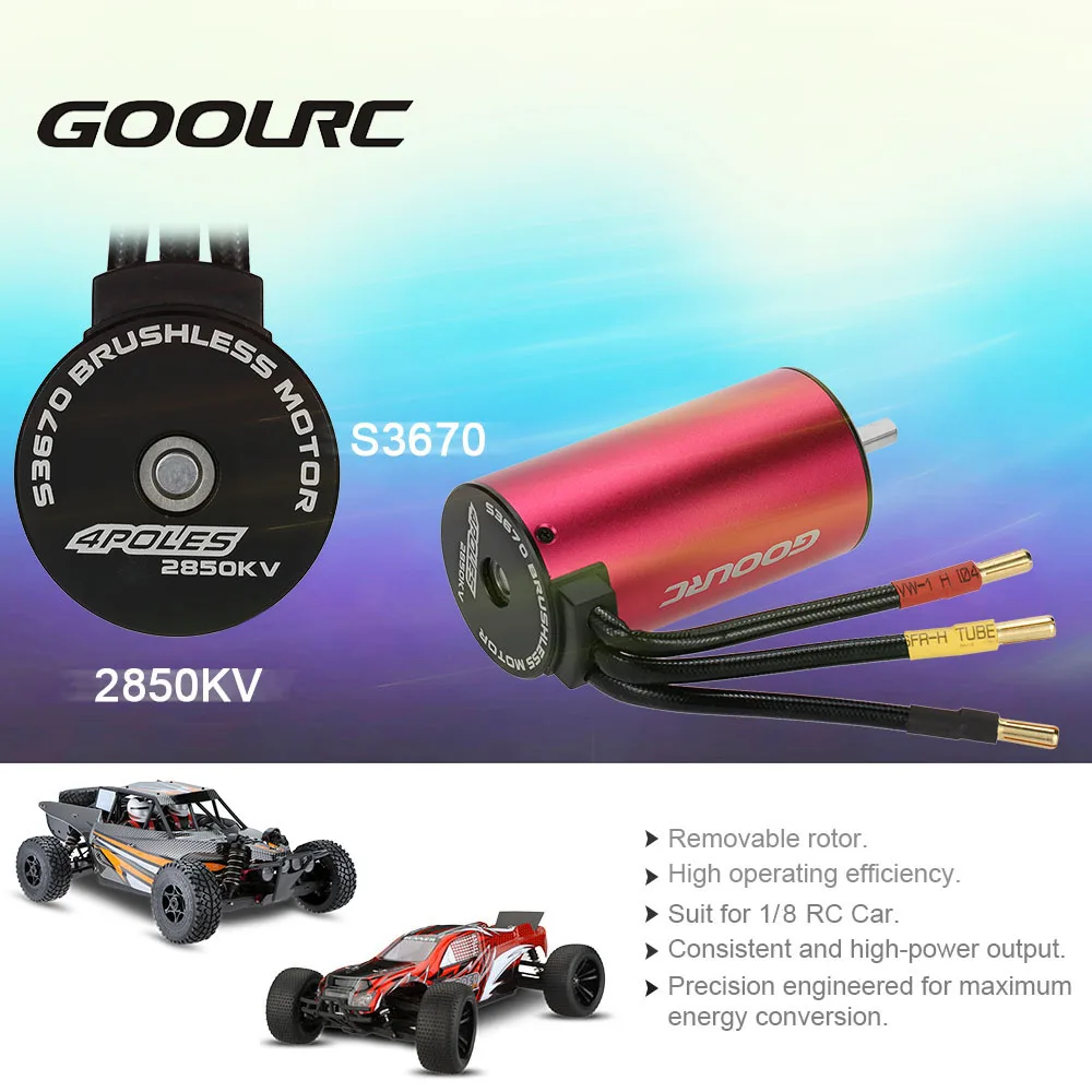 Оригинальный бесщеточный двигатель GoolRC S3670 2850KV 120A комплект ESC с программной