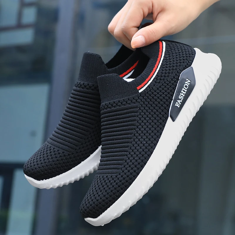 Sneakers Women Sport Shoes Lace-Up Beginner Rubber Fashion Mesh Round Cross Straps Flat Sneakers Running Shoes Casual Shoes (24)