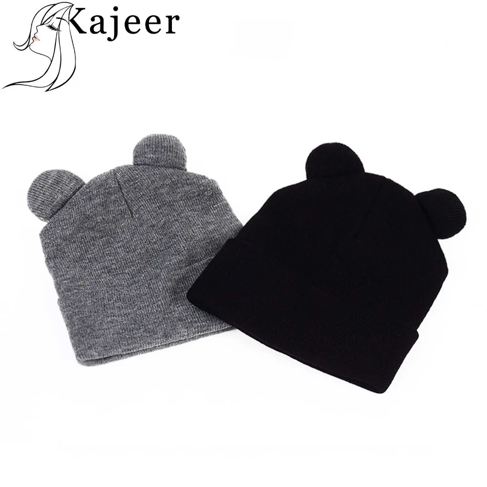 Kajeer Осень Хип-хоп кепка хлопок осень зима теплая хлопковая шапочка шапка для маленьких девочек мальчиков Кепка s милый мультфильм медведь