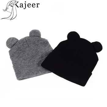 

Kajeer Autumn Hip Hop Cap Cotton Autumn Winter Warm Cotton Beanie Hat Toddler Girls Boys Caps Cute Cartoon Bear Ear Beanies