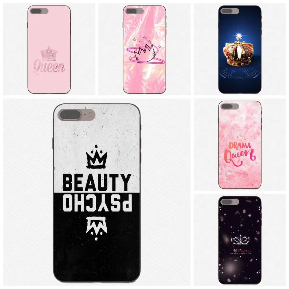 cheap Soft Fashion Queen Crown King Princess For Xiaomi Redmi Note 2 3 4 4A 4X 5 5A 6 6A Plus Pro S2 Y2