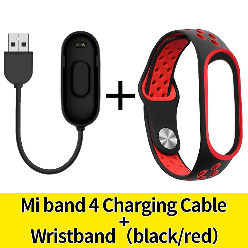 Ремешок на запястье для xiaomi band 4 силиконовый ремешок mi band 4 NFC usb зарядный кабель для mi Band 4 сменный Шнур зарядное устройство аксессуары