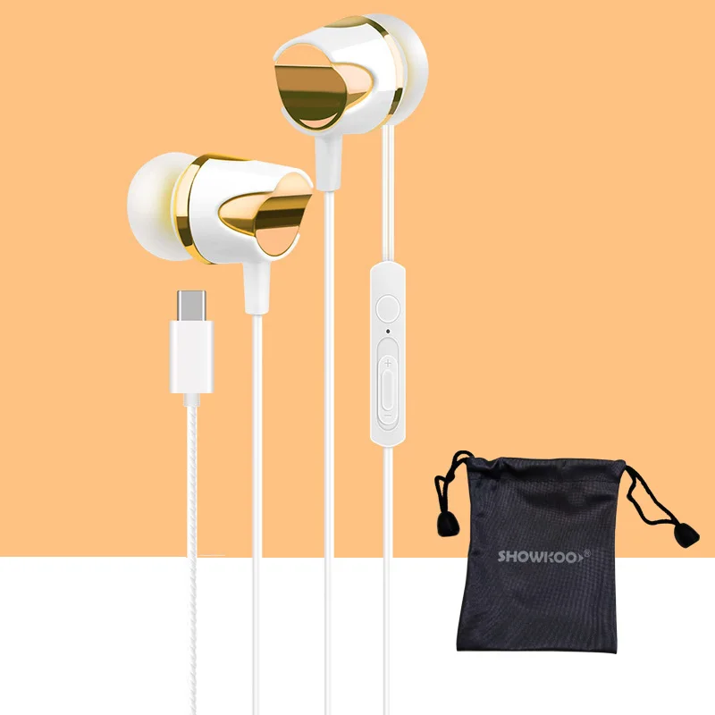 Buy Showkoo High quality with mic Type c Headphone for Xiaomi Huawei Type c