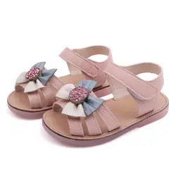 Smart Poro детские сандалии летние для маленьких девочек мягкая школьная обувь Дети цветы сандалии принцессы обувь пляжные сандалии