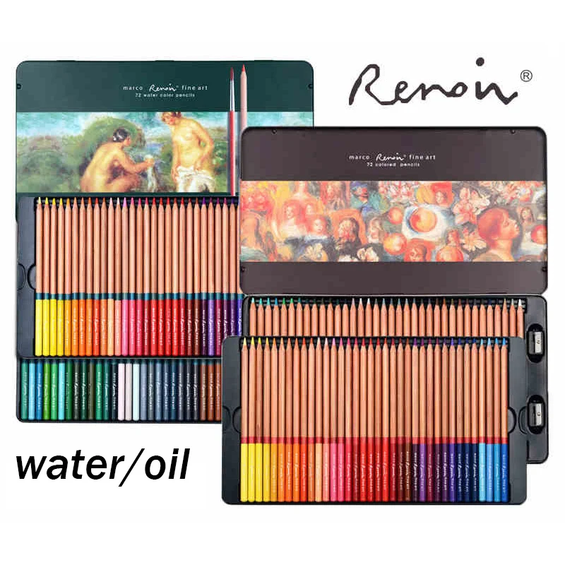 Günstig Renoir 48 72 100 120 aquarell und öl farbe bleistift für hand malerei und färbung spezialist für künstler Kunst versorgung farbe stift