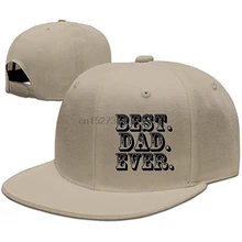 Унисекс лучший папа когда-либо Регулируемая хлопковая кепка