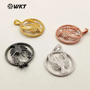 

JF262 WKT New Design Pendant CZ Micro Pave With Delicate Crab Decoration Pendant For Women Fashion Jewelry Design Pendant