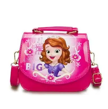 

New Cute Bag Children Princess Sofia Handbag For Girls Cartoon PU Waterproof Should Bag Kids Girls Fashion Messenger Bags