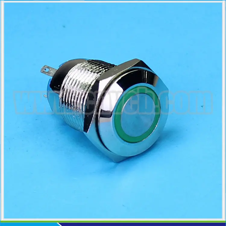 

big discount this week 16mm 5V BLUE LED momentary waterproof push button switch