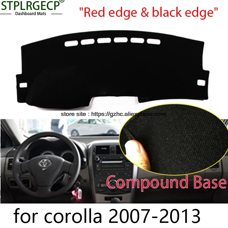

StplrgeCP For toyota corolla double layer Car Dashboard Cover Avoid Light Pad Instrument Platform Dash Board Cover Sticker