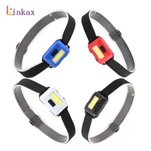 Мини COB светодиодный налобный фонарь, головной светильник, 3 режима, головной светильник, водонепроницаемый фонарь, фонарь 3xaaa для наружного кемпинга, рыбалки, 4 цвета