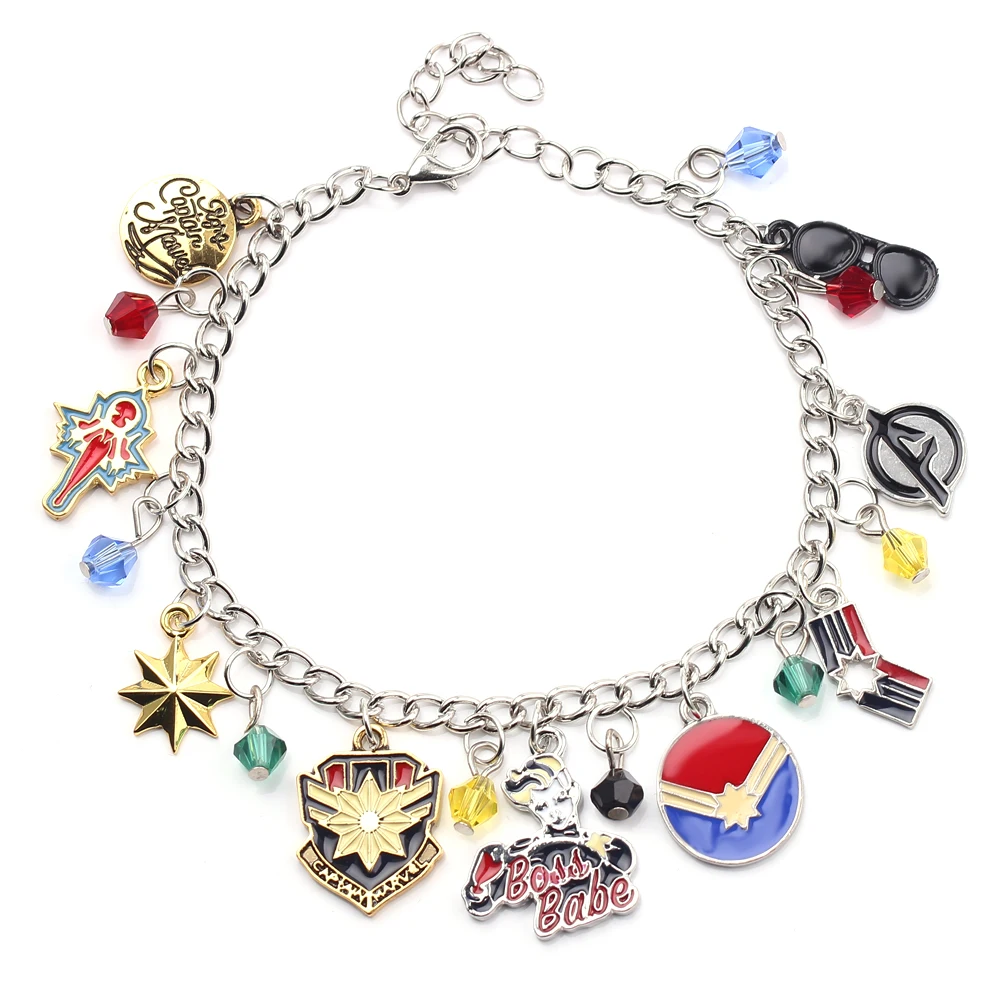 

10/Pcs Newest 2019 Marvel bracelet Marvel captain Thor Captain America Spiderman Groot Hulk Iron Man Bracelet Dropshipping