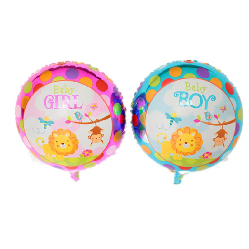 

BINGTIAN New 18inch aluminum balloons birthday party round lion toy balloons wholesale