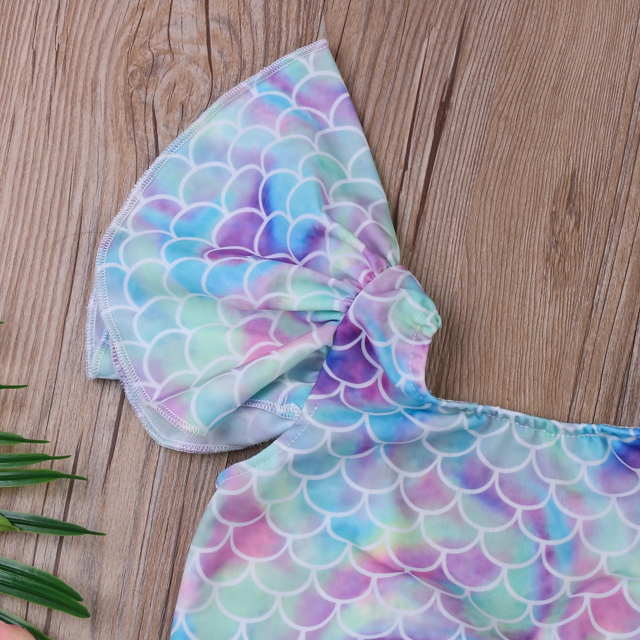 Summer able Infant Kid Baby Girl Mermaid One-Piece Swimwear ruffles sleeve cute Swimsuit Bikini Bathing Costume Beachwear