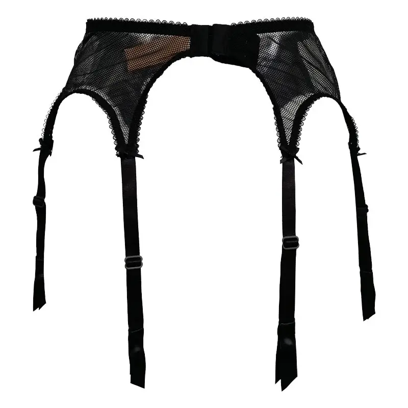 Black Satin Lace Tassel Bow 6 Strap Metal Clips Sexy Garter Belts for Stockings Women's Suspender Belt Sexy lingerie Gift GA1205 Black Satin Lace Tassel Bow 6 Strap Metal Clips Sexy Garter Belts for Stockings Women's Suspender Belt Sexy lingerie Gift GA1205
