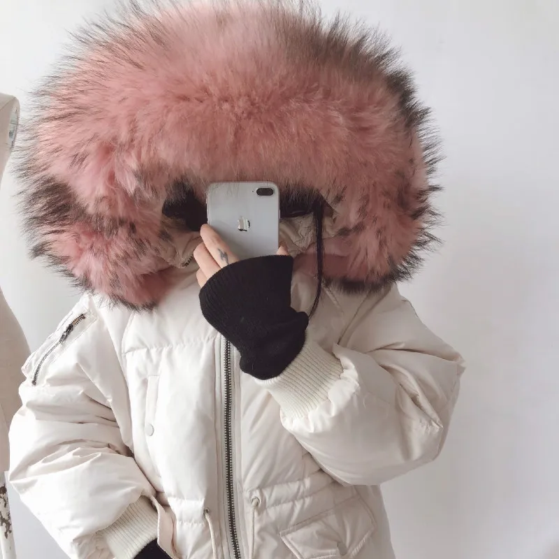 Épaissir Chaud Laveur 2017 Qualité De Luxe Fourrure Real Vestes noir Snowoutwear Collier Vers Femmes ardoisé Bas Big Beige Long Le Haute Manteau Femelle Raton RRZqv