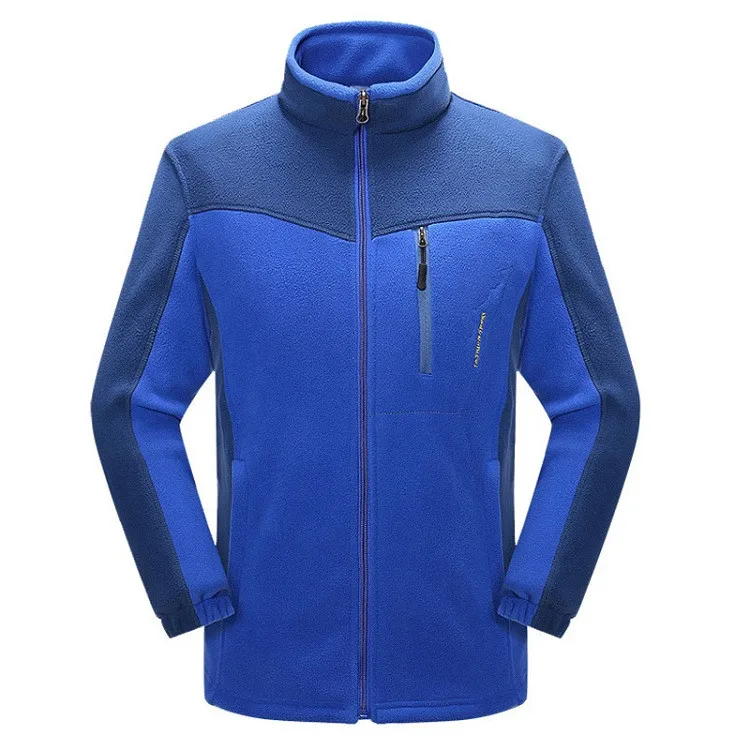 Полярный светильник, уличная походная утолщенная флисовая куртка, Мужская Осенняя зимняя теплая куртка, кашемировый кардиган высокого качества - Color: blue